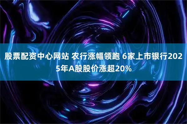 股票配资中心网站 农行涨幅领跑 6家上市银行2025年A股股价涨超20%